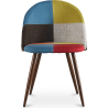 Buy Dining Chair - Upholstered in Patchwork - Scandinavian Style - Simona Multicolour 59939 - in the UK