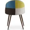 Dining Chair - Upholstered in Patchwork - Scandinavian Style - Simona image 7