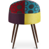 Buy Dining Chair - Upholstered in Patchwork - Scandinavian Style - Ray Multicolour 59940 home delivery