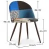 Dining Chair - Upholstered in Patchwork - Scandinavian Style - Pixi image 7