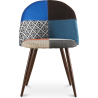 Buy Dining Chair - Upholstered in Patchwork - Scandinavian Style - Pixi Multicolour 59941 - in the UK