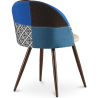 Buy Dining Chair - Upholstered in Patchwork - Scandinavian Style - Pixi Multicolour 59941 in the United Kingdom