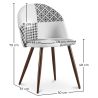 Dining Chair - Upholstered in Black and White Patchwork - Evelyne image 7