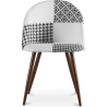 Buy Dining Chair - Upholstered in Black and White Patchwork - Evelyne White / Black 59942 - in the UK