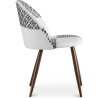 Buy Dining Chair - Upholstered in Black and White Patchwork - Evelyne White / Black 59942 at Privatefloor