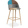 Buy Patchwork Upholstered Stool - Scandinavian Style - Evelyne  Multicolour 59943 - prices