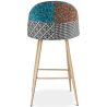 Buy Patchwork Upholstered Stool - Scandinavian Style - Evelyne  Multicolour 59943 in the United Kingdom