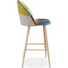 Buy Patchwork Upholstered Stool - Scandinavian Style - Evelyne Multicolour 59944 at Privatefloor