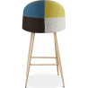 Buy Patchwork Upholstered Stool - Scandinavian Style - Evelyne Multicolour 59944 in the United Kingdom