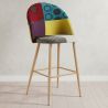 Patchwork Upholstered Stool - Scandinavian Style - Evelyne image 7