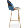Buy Patchwork Upholstered Stool - Scandinavian Style - Evelyne Multicolour 59946 at Privatefloor