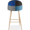 Buy Patchwork Upholstered Stool - Scandinavian Style - Evelyne Multicolour 59946 in the United Kingdom