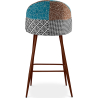 Buy Patchwork Upholstered Stool - Scandinavian Style - Patty Multicolour 59948 in the United Kingdom