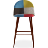 Buy Patchwork Upholstered Stool - Scandinavian Style - Simona Multicolour 59949 - in the UK