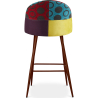Buy Patchwork Upholstered Stool - Scandinavian Style  - Ray Multicolour 59950 in the United Kingdom