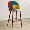 Patchwork Upholstered Stool - Scandinavian Style  - Ray image 7