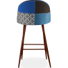 Buy Patchwork Upholstered Stool - Scandinavian Style - Pixi Multicolour 59951 in the United Kingdom