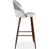 Patchwork Upholstered Stool - Scandinavian Style - Black and White - Evelyne image 7