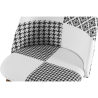 Buy Patchwork Upholstered Stool - Scandinavian Style - Black and White - Evelyne White / Black 59952 home delivery