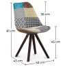 Buy Dining Chair - Upholstered in Patchwork - Patty Multicolour 59955 - in the UK