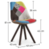 Buy Dining Chair - Upholstered in Patchwork - Simona Multicolour 59956 with a guarantee