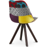 Buy Dining Chair - Upholstered in Patchwork - Ray Multicolour 59957 in the United Kingdom