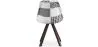 Dining Chair - Upholstered in Patchwork - Black and White - Denisse image 7