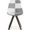 Dining Chair - Upholstered in Patchwork - Black and White - Denisse image 7