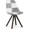 Dining Chair - Upholstered in Patchwork - Black and White - Denisse image 7