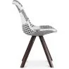 Dining Chair - Upholstered in Patchwork - Black and White - Denisse image 7