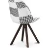 Dining Chair - Upholstered in Patchwork - Black and White - Denisse image 7