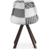 Dining Chair - Upholstered in Patchwork - Black and White - Denisse image 7