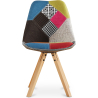 Buy Dining Chair - Upholstered in Patchwork - Simona Multicolour 59961 - in the UK