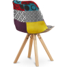 Buy Dining Chair - Upholstered in Patchwork - Ray Multicolour 59962 in the United Kingdom