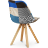Buy Dining Chair - Upholstered in Patchwork - Pixi  Multicolour 59963 in the United Kingdom