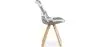 Dining Chair - Upholstered in Black and White Patchwork - Denisse image 7