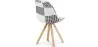 Dining Chair - Upholstered in Black and White Patchwork - Denisse image 7