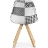 Dining Chair - Upholstered in Black and White Patchwork - Denisse image 7