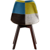 Buy Dining Chair - Upholstered in Patchwork - Simona Multicolour 59966 home delivery
