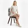 Dining Chair - Upholstered in Black and White Patchwork - New Edition - Sam image 7