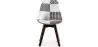 Dining Chair - Upholstered in Black and White Patchwork - New Edition - Sam image 7
