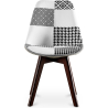 Buy Dining Chair - Upholstered in Black and White Patchwork - New Edition - Sam White / Black 59969 - in the UK