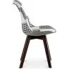 Dining Chair - Upholstered in Black and White Patchwork - New Edition - Sam image 7
