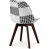 Buy Dining Chair - Upholstered in Black and White Patchwork - New Edition - Sam White / Black 59969 in the United Kingdom