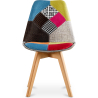 Buy Dining Chair - Upholstered in Patchwork - Simona Multicolour 59971 - in the UK