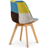 Buy Dining Chair - Upholstered in Patchwork - Simona Multicolour 59971 in the United Kingdom