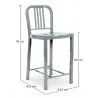 Design Bar Stool with Backrest - 60cm - Jadon image 7
