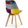 Buy Dining Chair - Upholstered in Patchwork - Ray Multicolour 59972 in the United Kingdom