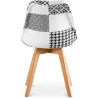 Dining Chair - Black and White Patchwork Upholstery - New Edition - Sam image 7