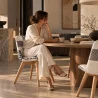 Dining Chair - Black and White Patchwork Upholstery - New Edition - Sam image 7